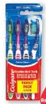 Colgate 4 Toothbrushes Extra Clean Medium & Soft