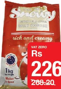 Snowy Instant Full Cream Milk Powder 1kg