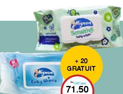 Mignon Lingettes Bébé Camomille/Sensitive x80