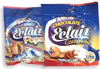 Amazon Eclairs Pops Caramel/Chocolate/Sweet Eclair 125g