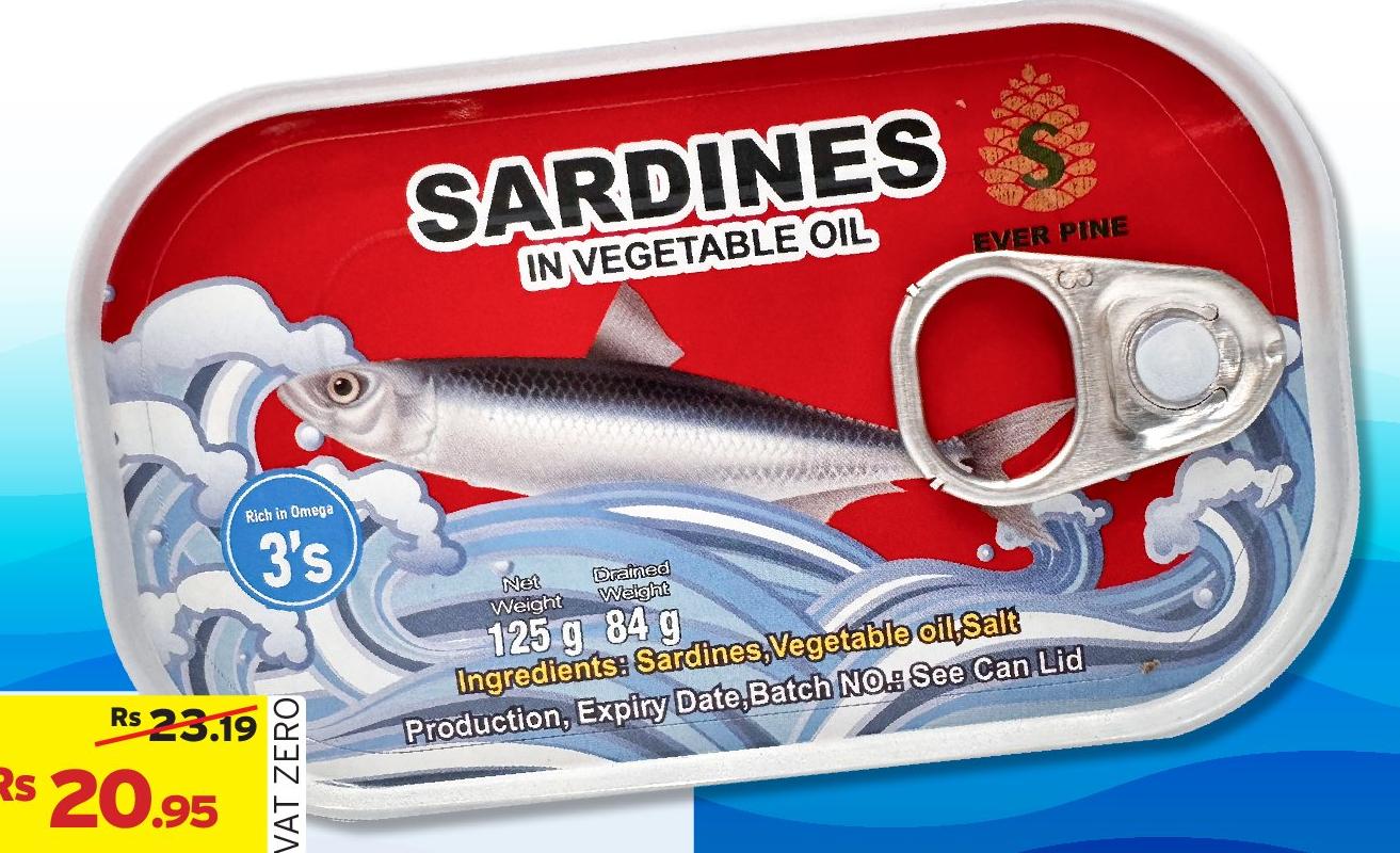 Ever Pine Sardines in Vegetable Oil 125g