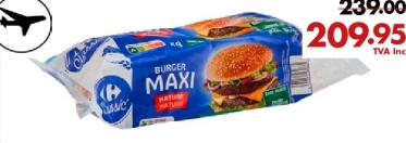 Burger Maxi Nature Le sachet x 4