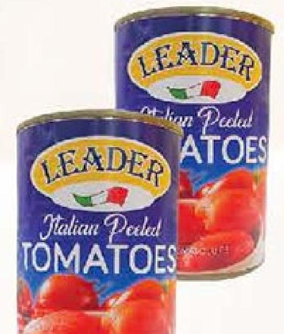 Leader Whole Peeled / Chopped Tomatoes 400G