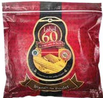 Label 60 IQF Blancs de Poulet 800g