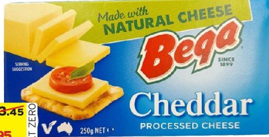 Bega Cheddar Processed Cheese 250g