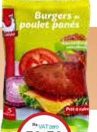 Cuisto Burgers de Poulet Panés - 280g