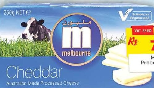Melbourne Cheddar Australian Made Processed Cheese 250g