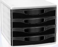 Storage Unit 4 Drawers Black