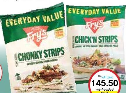 Fry's Chicken Nuggets - 380g/ Vegetarian Polony - 500g/ Chicken Style Strips - 380g/ Chunky Strips - 380g