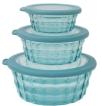Set of 3 food containers with lids