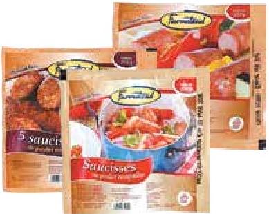 Farmstead Sausages de Poulet Frais Nature / Rougaille / Mel / Merguez 250g