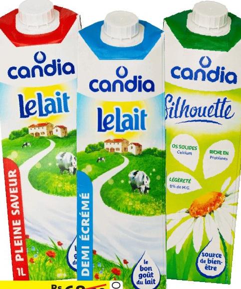 CANDIA UHT MILK 1LT (3 REFS)