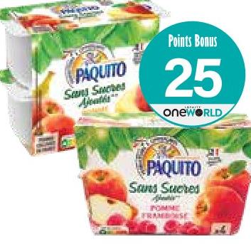 Paquito Purée Pomme Banane / Pomme Framboise sans Sucre Ajoutés 4 x 100g