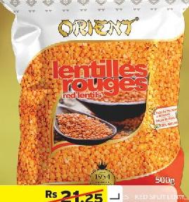 ORIENT LENTILLE ROUGE 500G