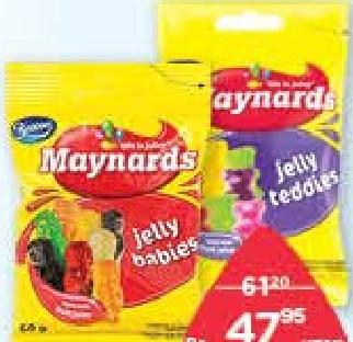 Beacon Maynards Mini EnerJelly Babies, Jubes, Teddies, Original Wine Gums 60 g