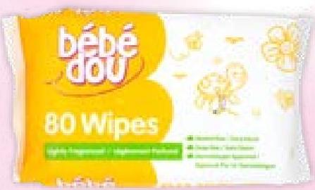 BEBEDOU Wipes*80 (Lightly Fragranced / Free Fragrance)