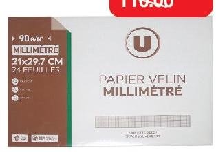 Pochette de Papier Millimétré 21x29.7 cm x24