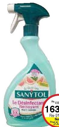 Sanytol Degreaser Kitchen Protection Disinfectant Bathroom Disinfectant Spray Grapefruit - 500ml