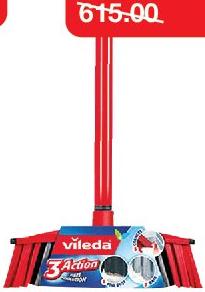 3 Action Fibre Revolution Broom with Handle - Vileda