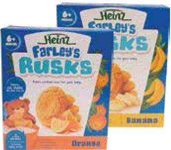 Heinz Farley Rusks Banana / Orange / Original 300g