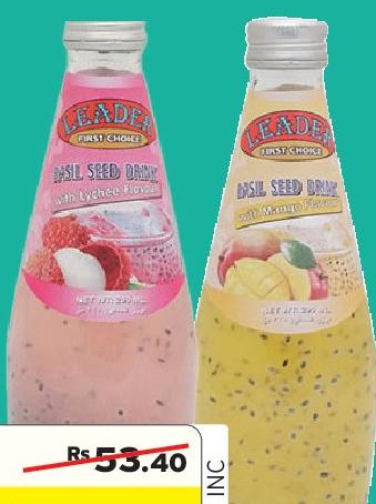Leader Basil Seeds Drink 290ml (Lychee & Mango Flavors)
