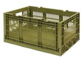 Folding and Stackable Storage Crate 47 x 34 x 22 cm