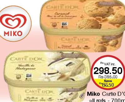 Miko Carte D'Or Ice Cream all refs - 700ml