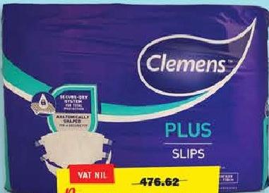 Clemens Plus Adult Diapers Slip Med x14