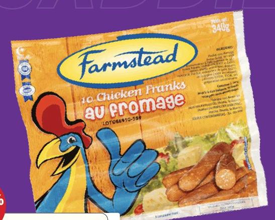 Farmstead Chicken Franks au Fromage 340g