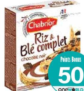 Chabrior Riz & Blé Complet Chocolat Noir X 6 133g