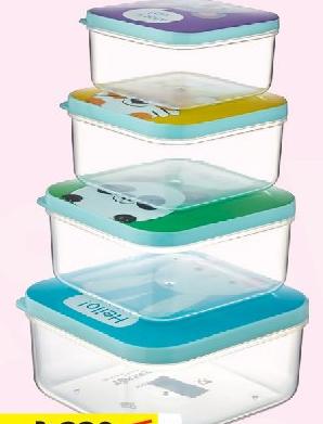 Bonny Square Storage Box 4 Pcs