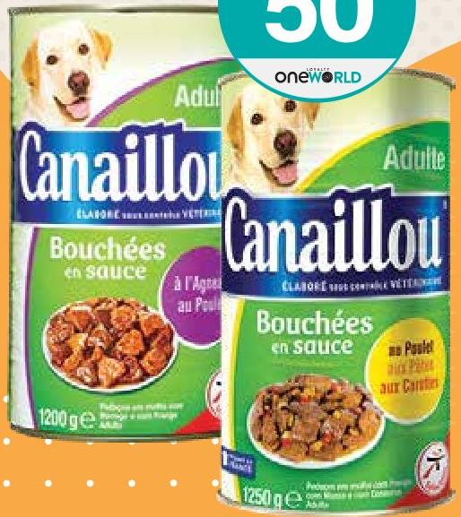 Canaillou Bouchées en Sauce à l'Agneau, au Poulet / au Poulet, aux Pâtes Et aux Carottes 1250g