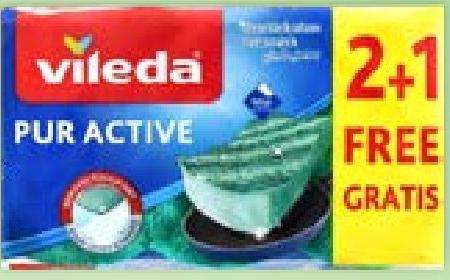 VILEDA Sponge Pur Active*2 + 1 Free