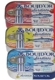 Boud'Or Sardines in Vegetable Oil / Spicy Vegetable Oil / Tomato Sauce, 125g
