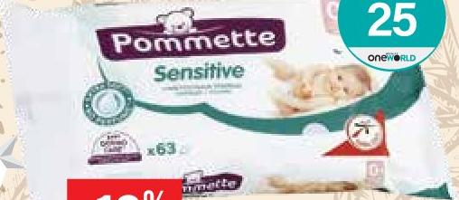 Pommette Sensitive Baby Wipes x63