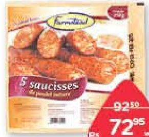 Farmstead Saucisses de Poulet au Miel, Merguez, Nature, Rougaillle Frais 250 g