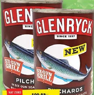 Glenryck Pilchards Six Guns Seasoned Sauce 425g