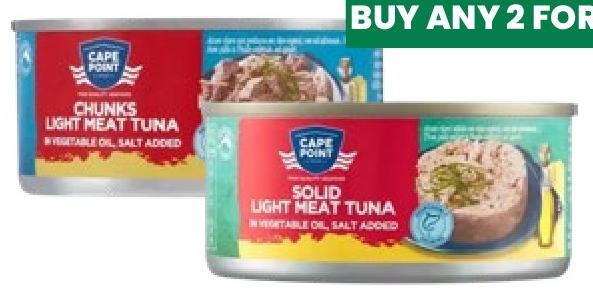 Cape Point Tuna Chunk/Solid in Vegetable Oil 170g