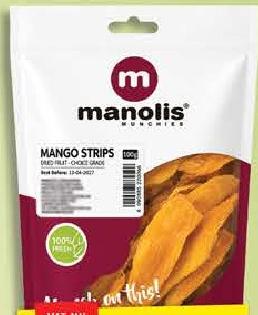 Manolis Dried Mango Strips 100g