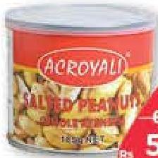 Acroyall Salted Peanuts 185 g