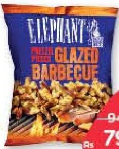 Elephant Pretzel Pieces Glazed Barbecue, Honey Mustard, Sriracha Cheese 125 g
