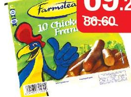 Chicken Franks Nature x10 - Farmstead le paquet de 340g