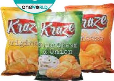 Kraze Flavoured Potato Chips 90g