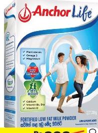 ANCHOR LIFE BIB FORTIFIED LOW FAT MILK POWDER 750G