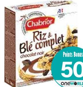 Chabrior Riz & Blé Complet Chocolat Noir X 6 133g
