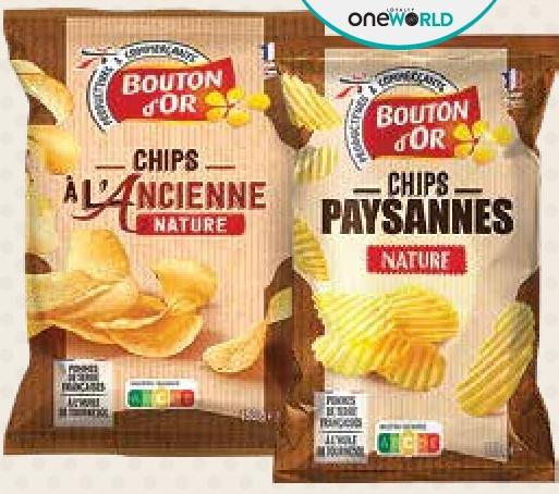 Bouton d'Or Chips Paysannes / à l'Ancienne Nature 150g