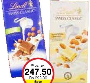 Lindt Swiss Classic all refs - 100g