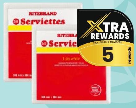 RITEBRAND Serviette 1ply