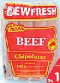 Dewfresh 8 Beef Chipolatas 225 g