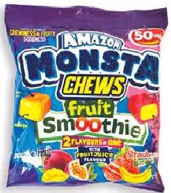 Amazon Monsta Chews Fruit Smoothie Sweet & Sour x50